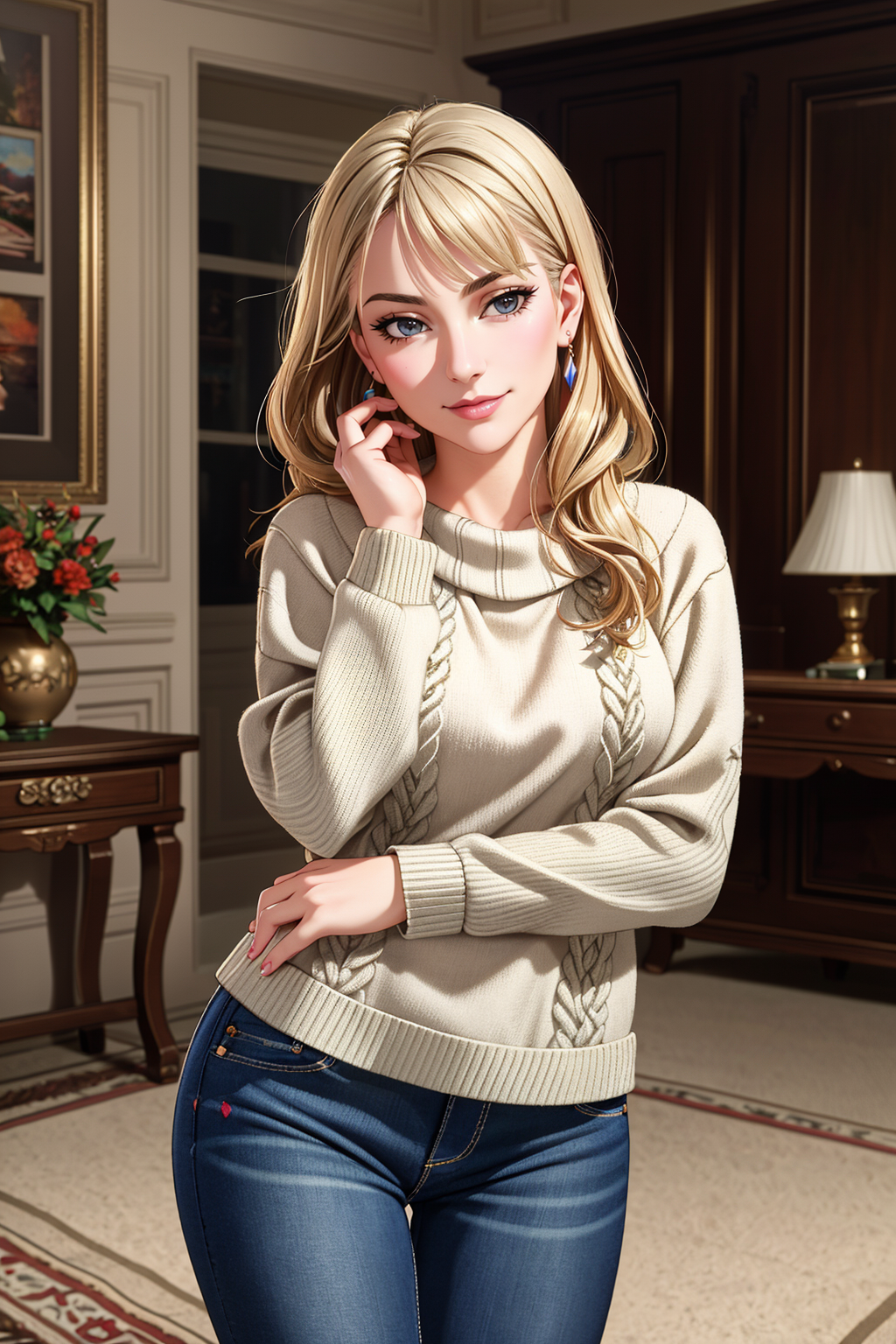 08042-3036513099-((Masterpiece, best quality,edgQuality)), smug,smirk,standing,posing for a picture,cowboy shot,_edgPO, a woman wearing a sweater.png